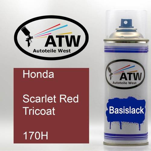 Honda, Scarlet Red Tricoat, 170H: 400ml Sprühdose, von ATW Autoteile West.